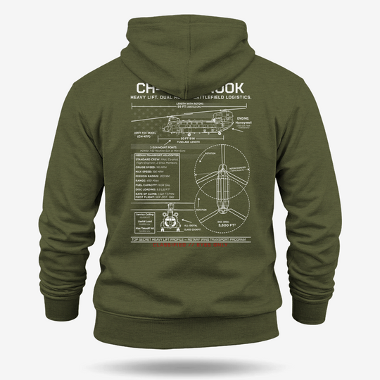 CH-47 Chinook Schematic Hoodie