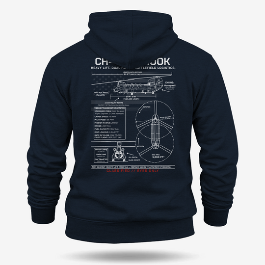 CH-47 Chinook Schematic Hoodie