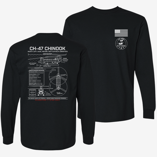 CH-47 Chinook Schematic Long Sleeve