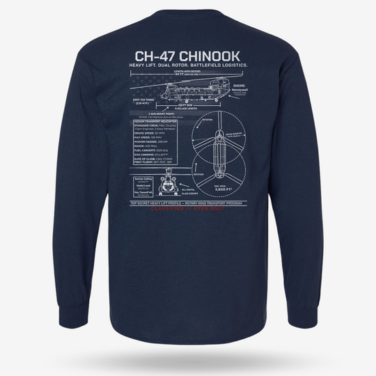 CH-47 Chinook Schematic Long Sleeve