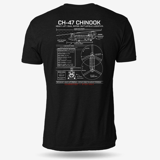 CH 47 Chinook Schematic T Shirt