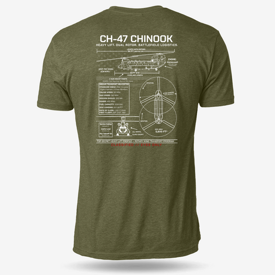 CH 47 Chinook Schematic T Shirt