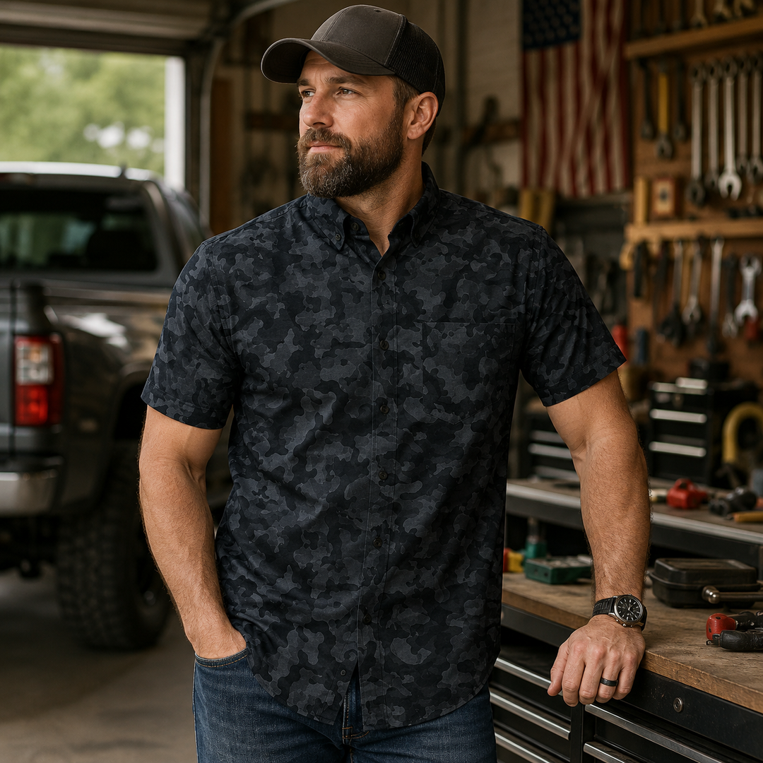 Camo Button Down Shirt