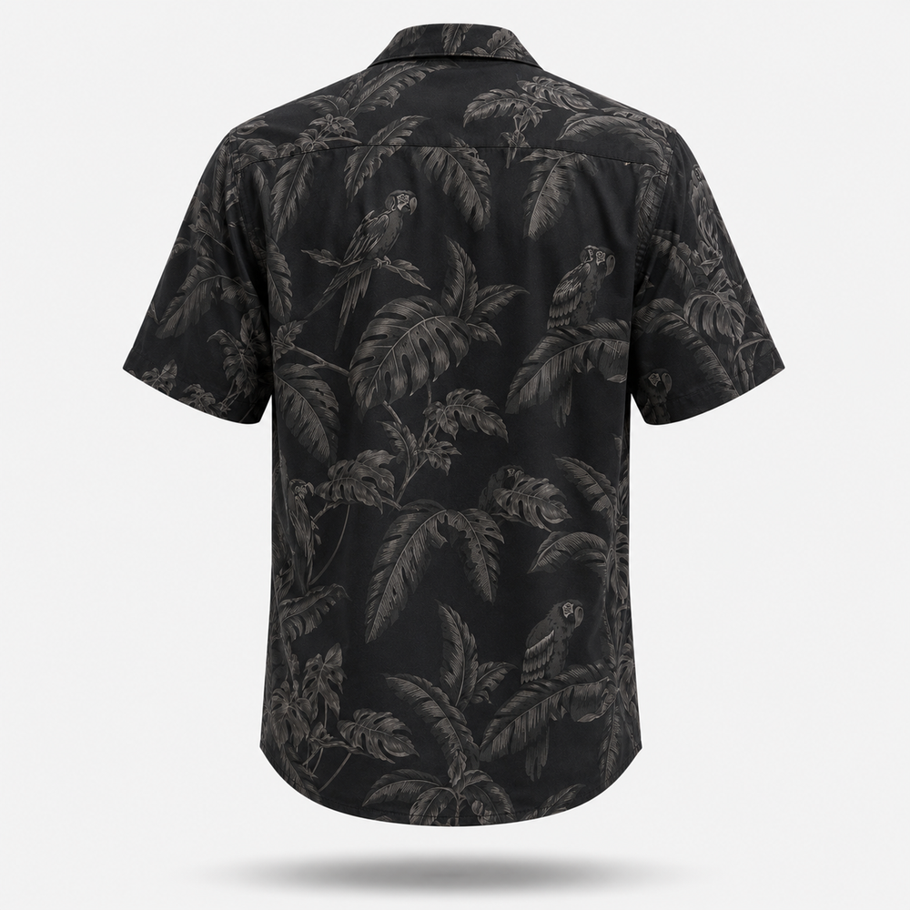 Dark Tropic Macaw Hawaiian Shirt