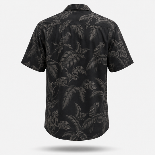 Dark Tropic Macaw Hawaiian Shirt