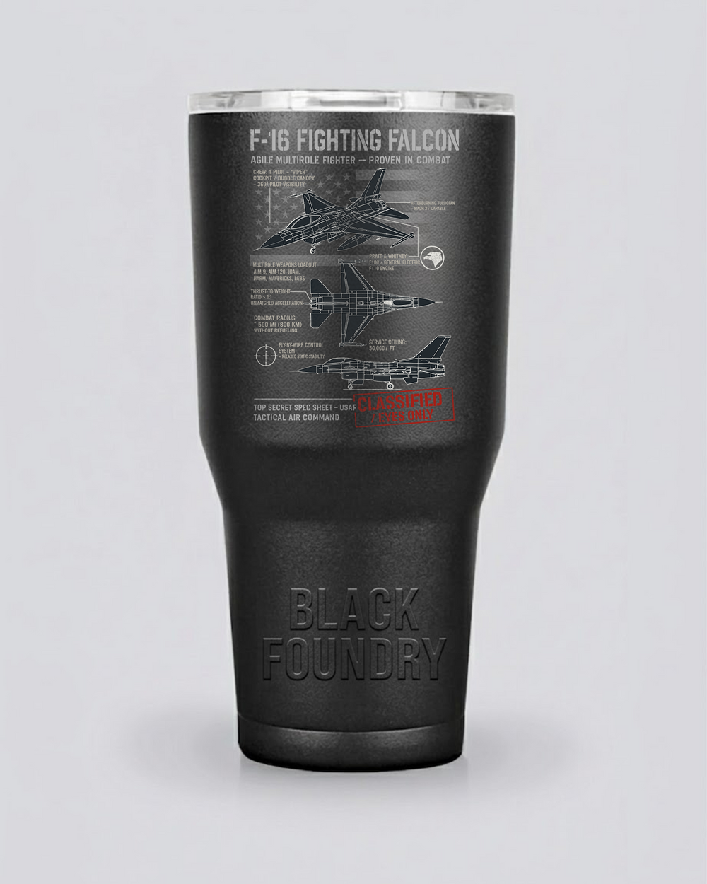 F-16 Fighting Falcon Schematic Tumbler