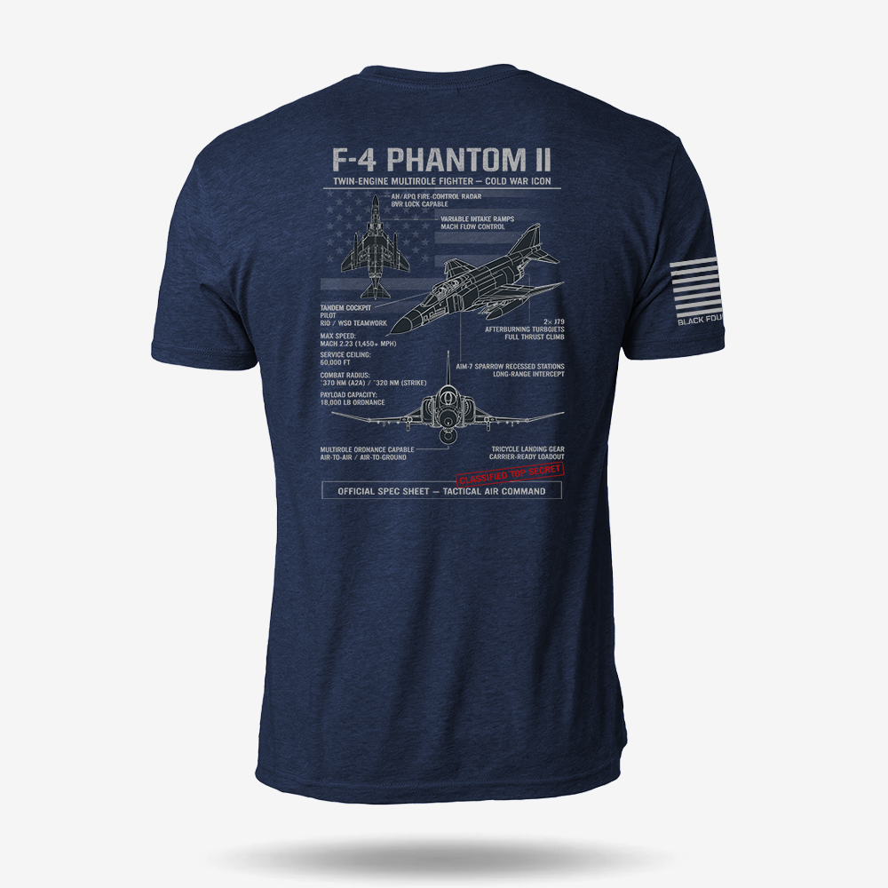 F-4 Phantom II Schematic T Shirt