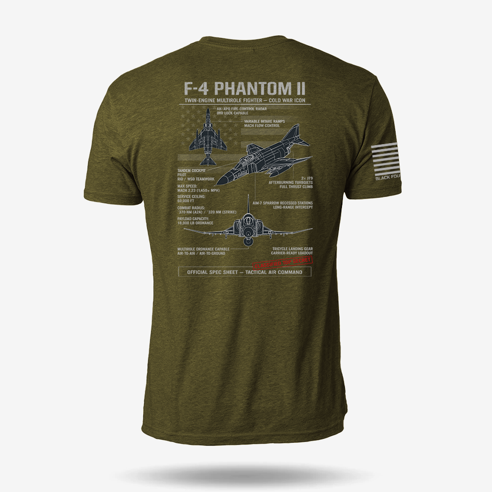 F-4 Phantom II Schematic T Shirt