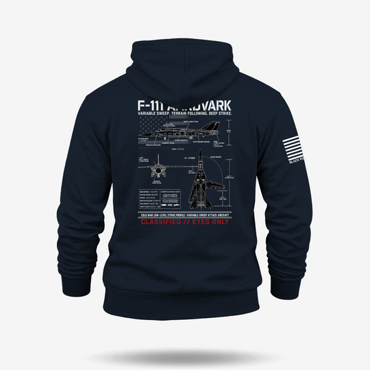 F111 Aardvark Schematic Hoodie