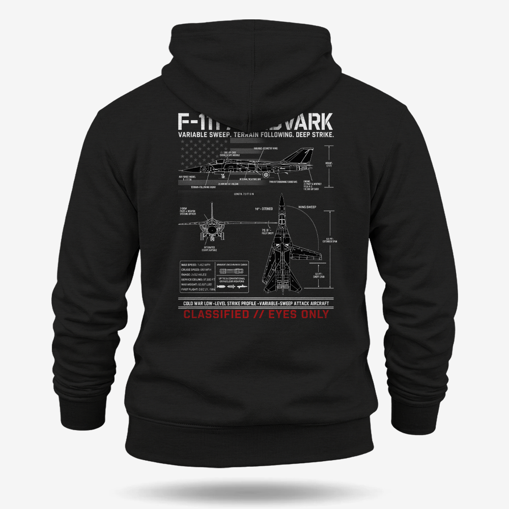 F111 Aardvark Schematic Hoodie