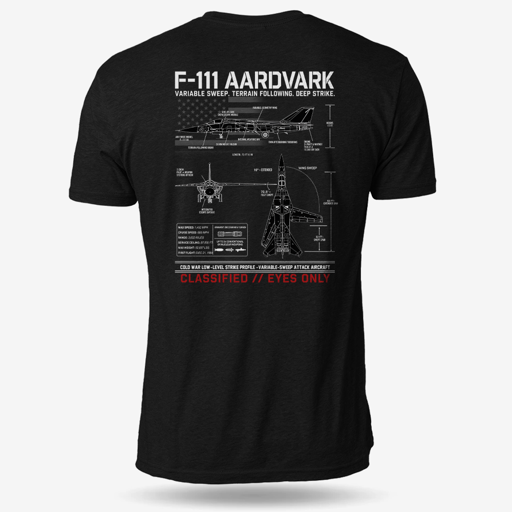 F111 Aardvark Schematic T Shirt