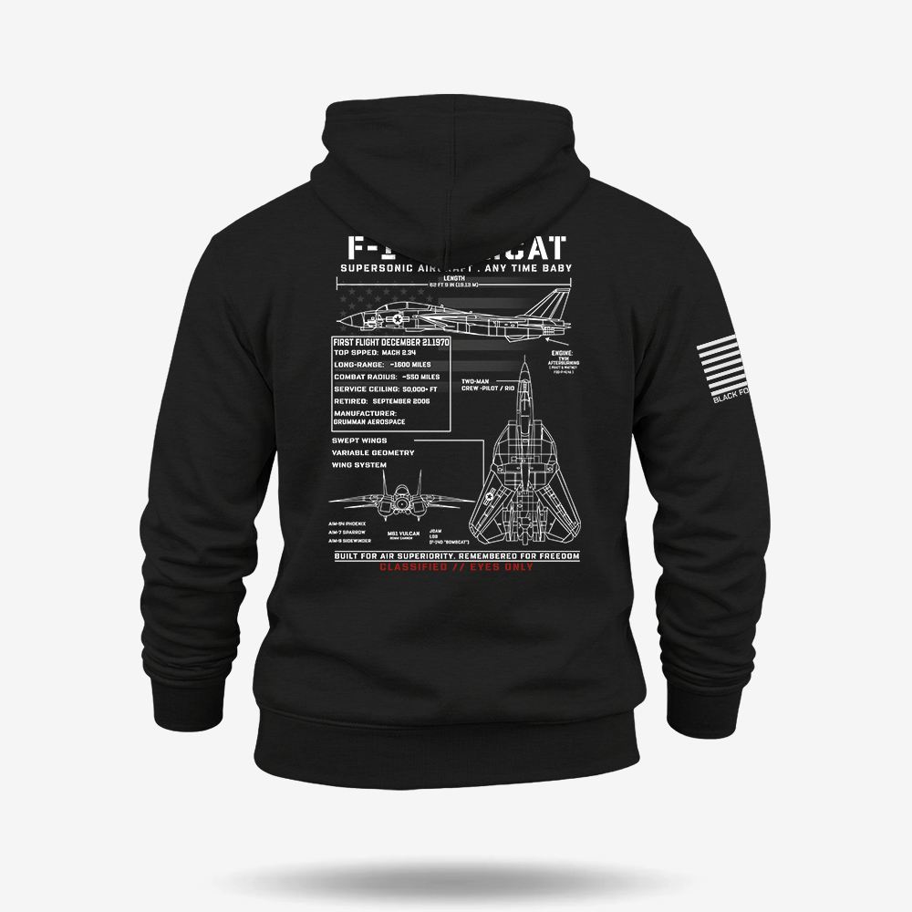 F-14 Tomcat Schematic Hoodie