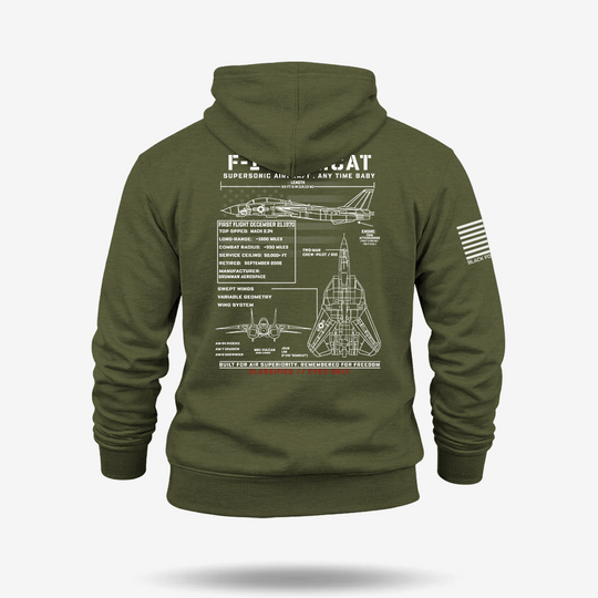 F-14 Tomcat Schematic Hoodie