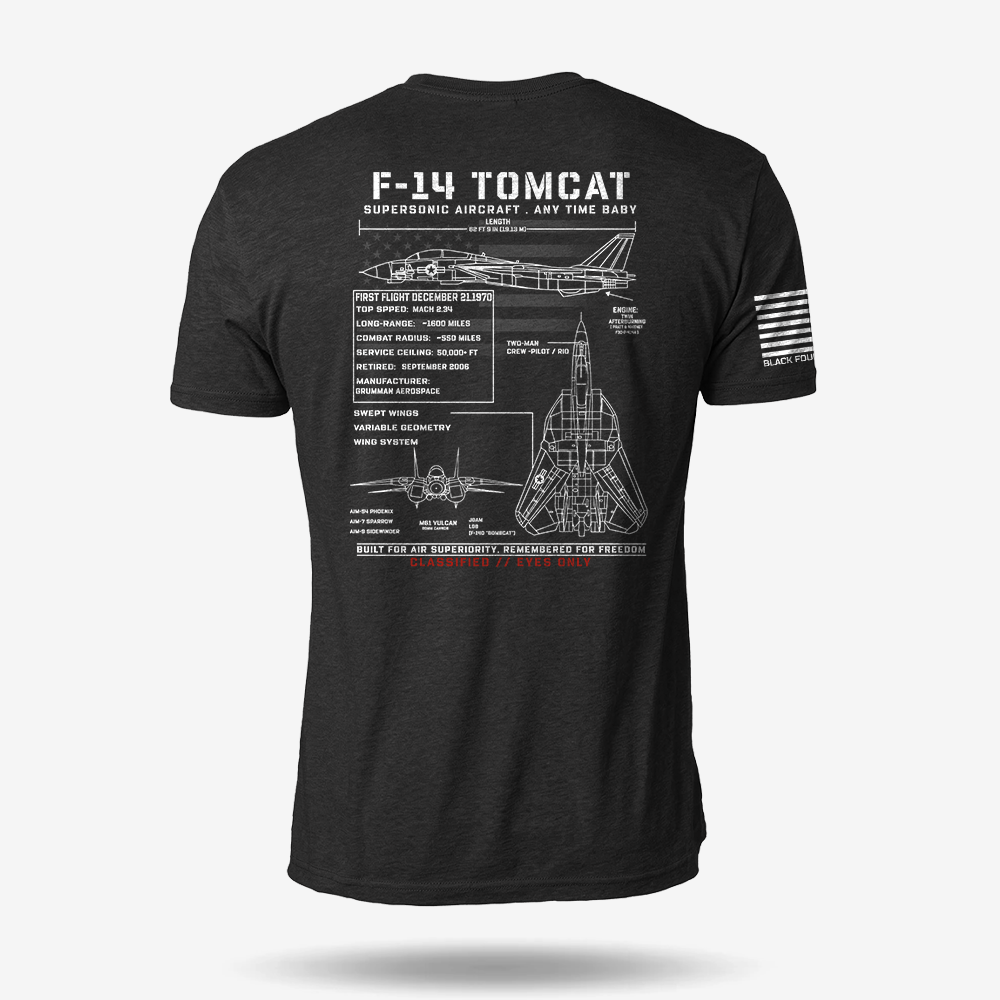 F-14 Tomcat Schematic T Shirt