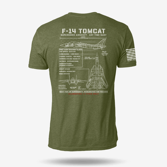 F-14 Tomcat Schematic T Shirt