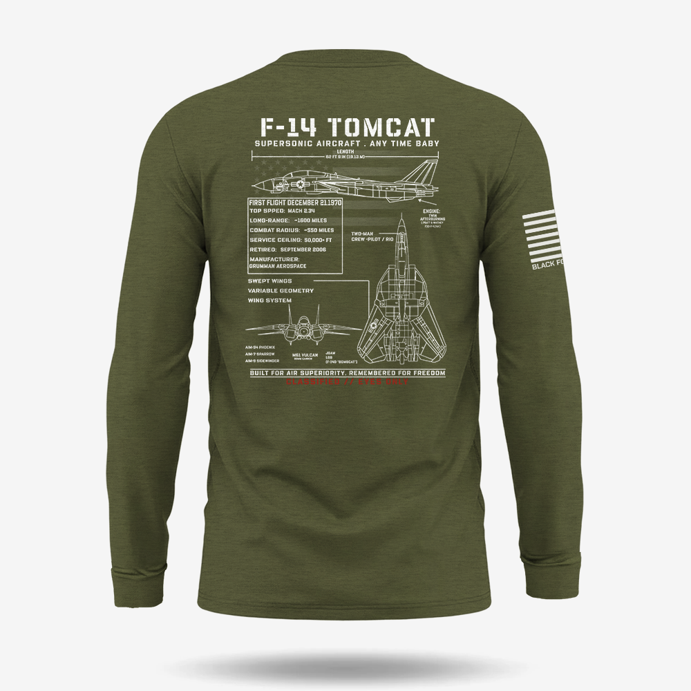 F-14 Tomcat Schematic Long Sleeve