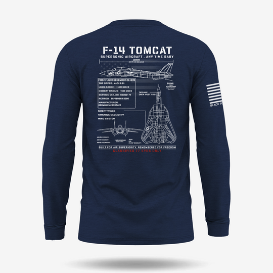 F-14 Tomcat Schematic Long Sleeve