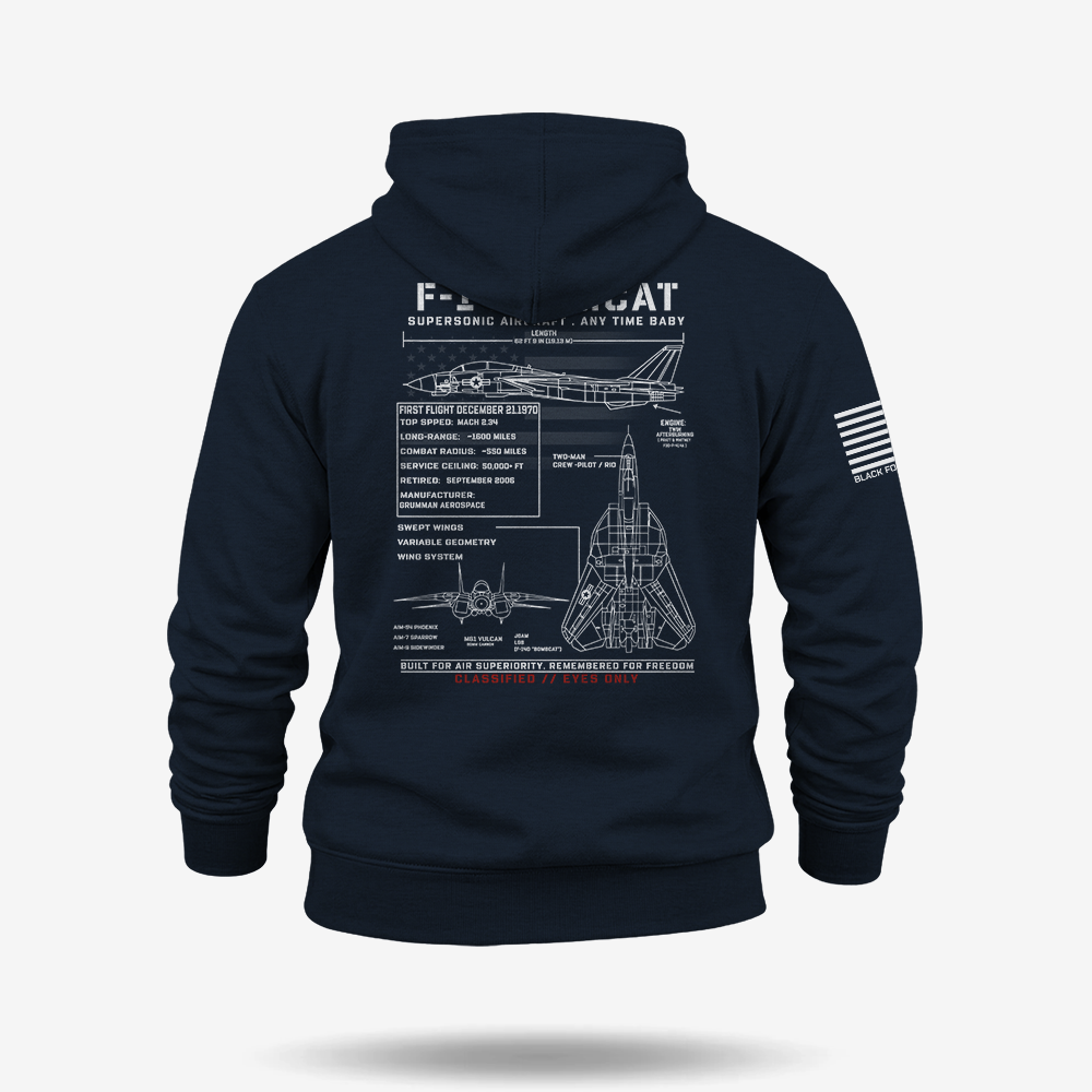 F-14 Tomcat Schematic Hoodie