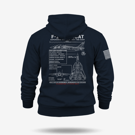 F-14 Tomcat Schematic Hoodie