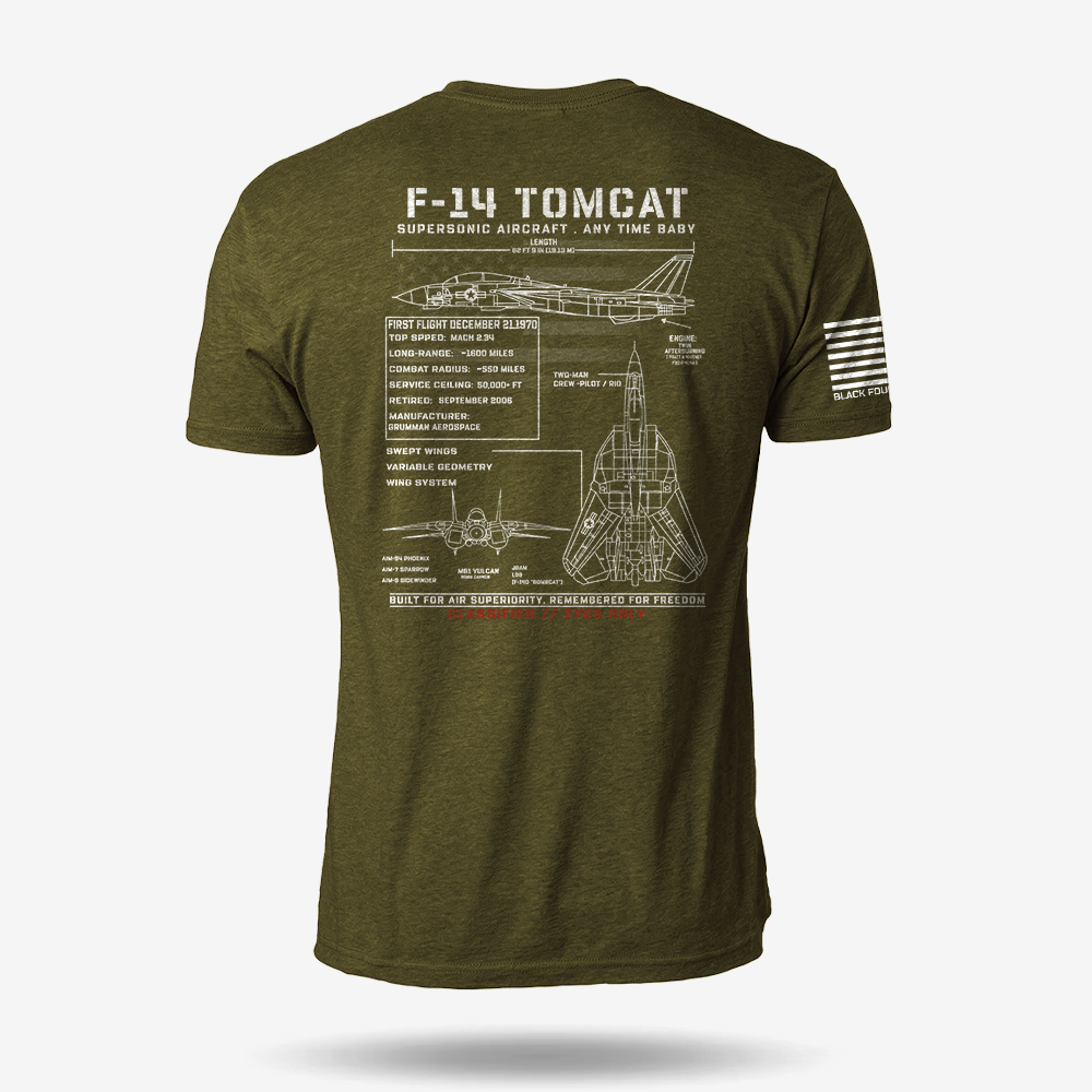 F-14 Tomcat Schematic T Shirt