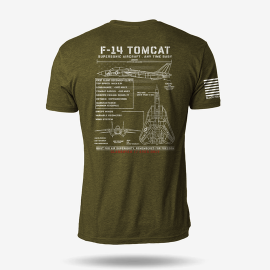 F-14 Tomcat Schematic T Shirt