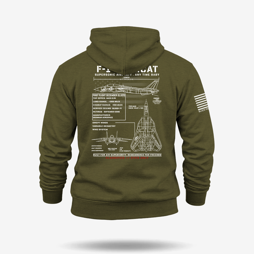 F-14 Tomcat Schematic Hoodie