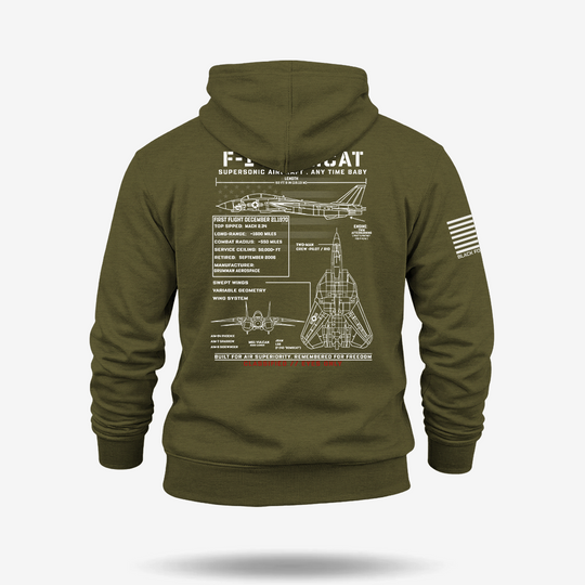 F-14 Tomcat Schematic Hoodie