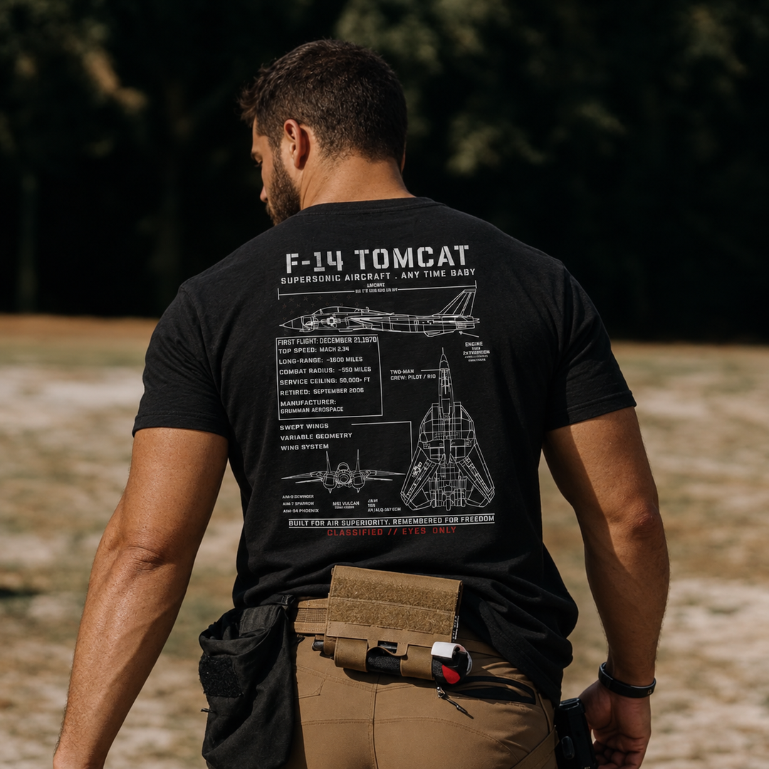 F-14 Tomcat Schematic T Shirt