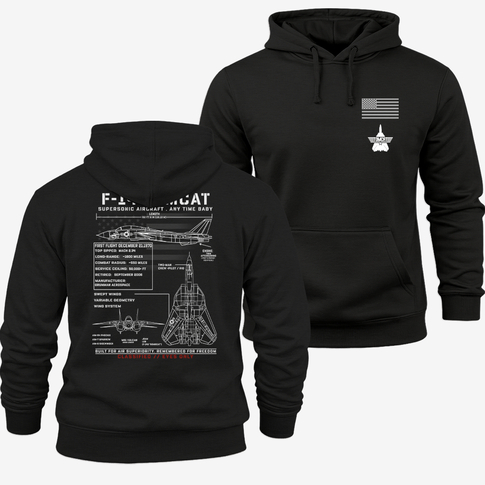 F-14 Tomcat Schematic Hoodie