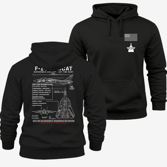 F-14 Tomcat Schematic Hoodie