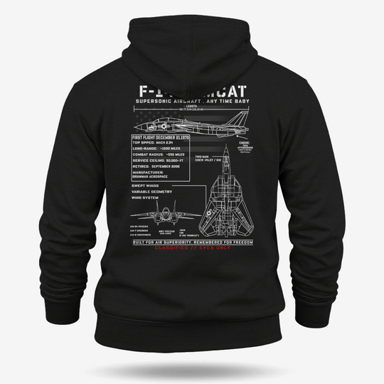 F-14 Tomcat Schematic Hoodie