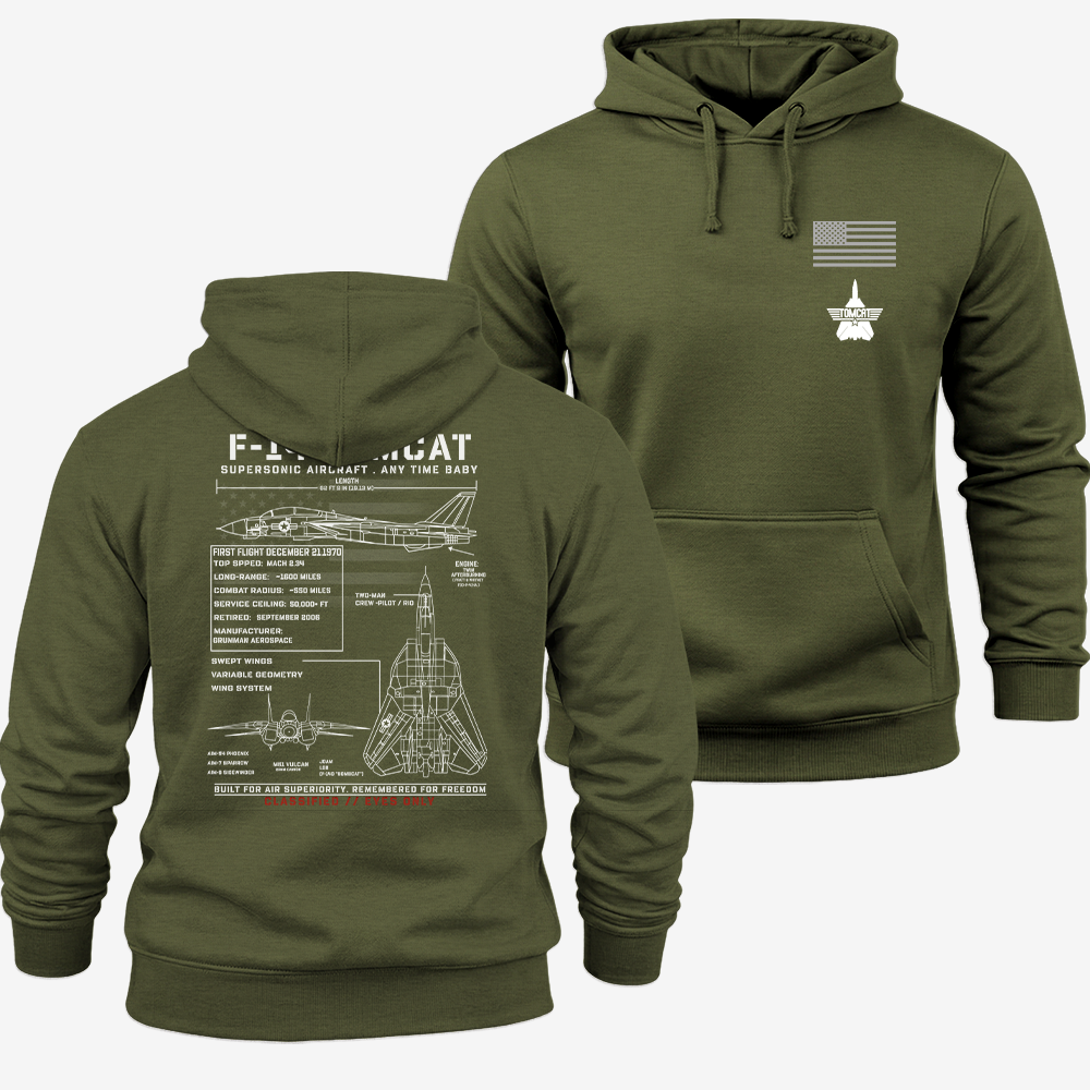 F-14 Tomcat Schematic Hoodie