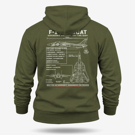 F-14 Tomcat Schematic Hoodie