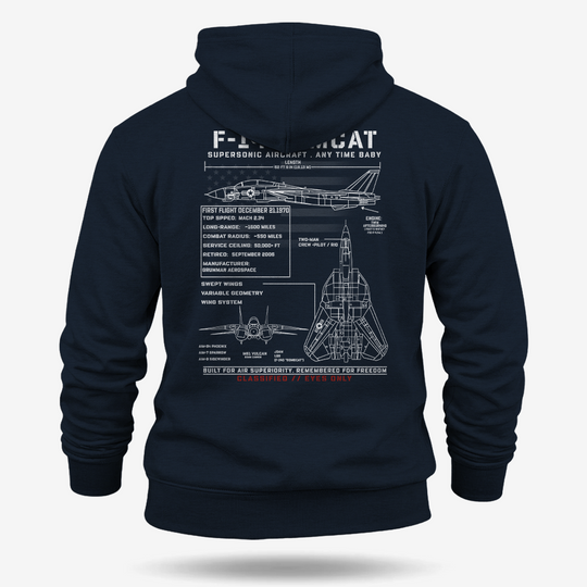 F-14 Tomcat Schematic Hoodie