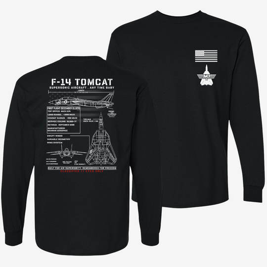F-14 Tomcat Schematic Long Sleeve