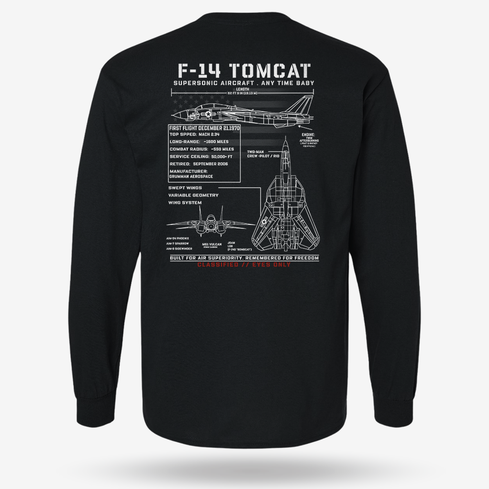 F-14 Tomcat Schematic Long Sleeve