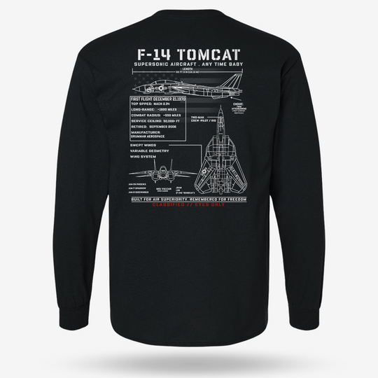 F-14 Tomcat Schematic Long Sleeve