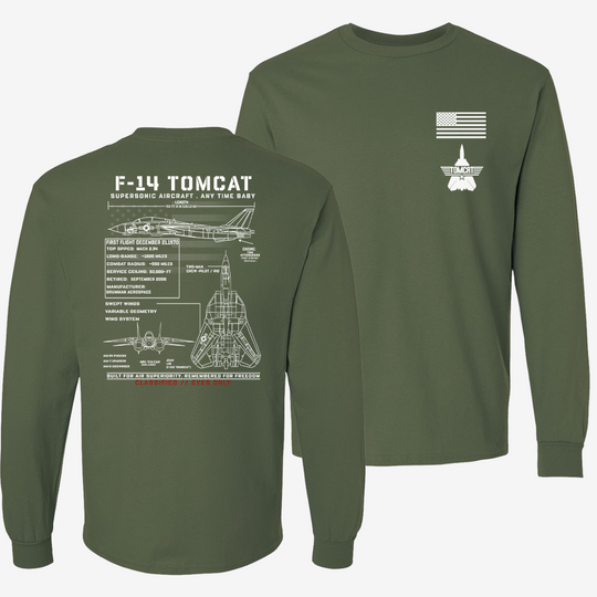 F-14 Tomcat Schematic Long Sleeve