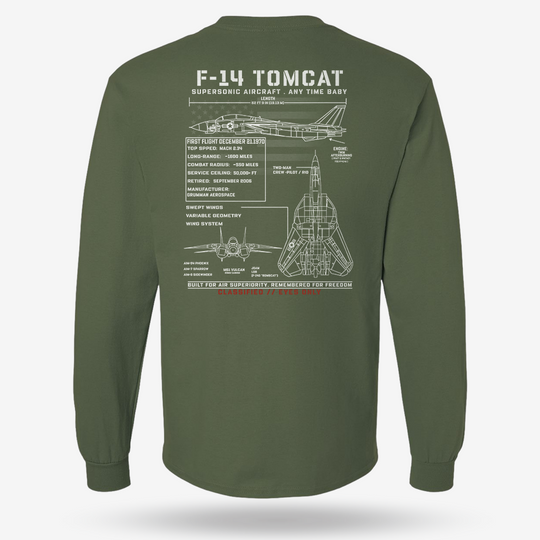 F-14 Tomcat Schematic Long Sleeve