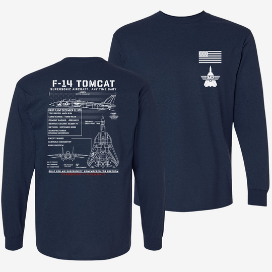 F-14 Tomcat Schematic Long Sleeve