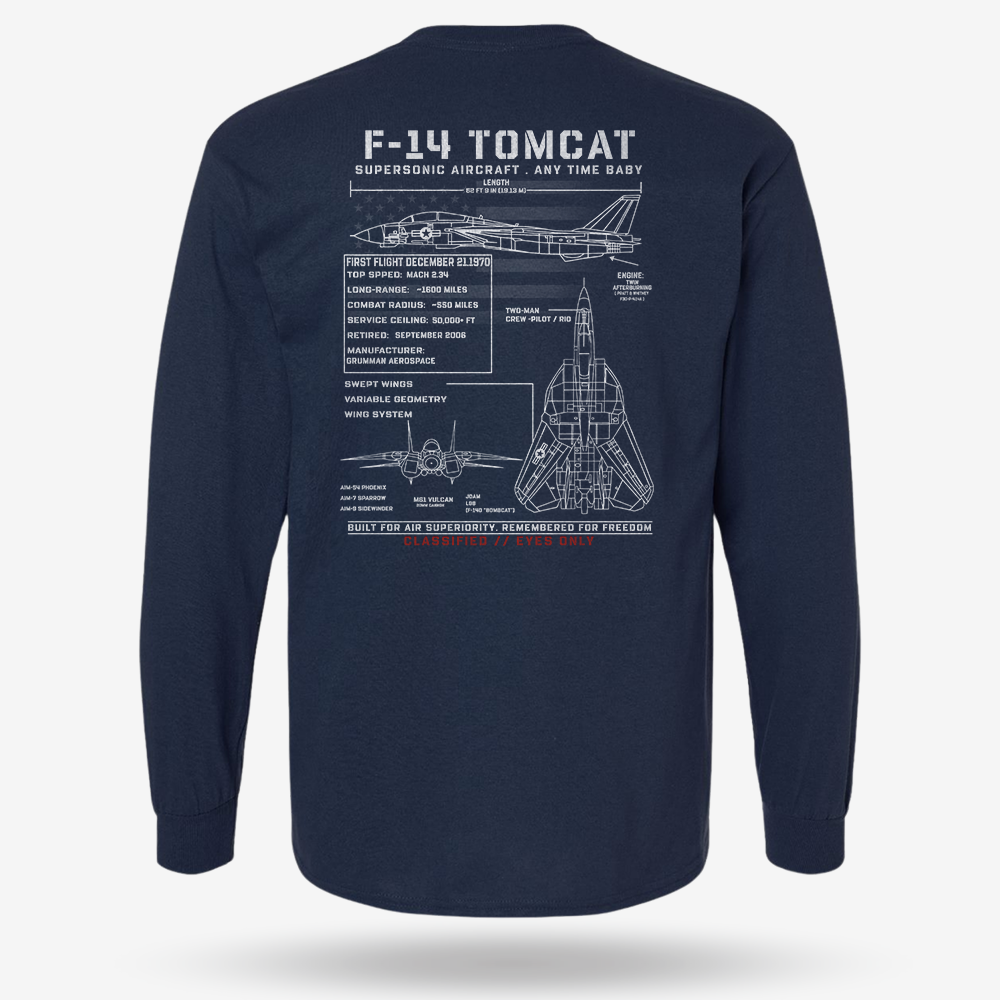 F-14 Tomcat Schematic Long Sleeve