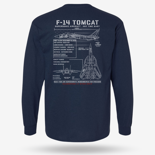 F-14 Tomcat Schematic Long Sleeve