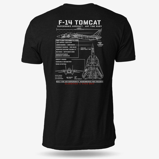 F-14 Tomcat Schematic T Shirt