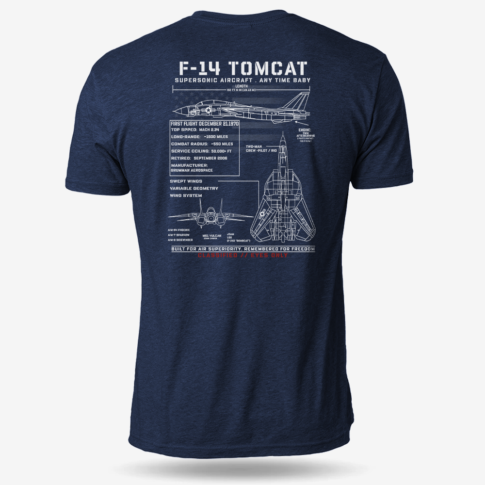 F-14 Tomcat Schematic T Shirt