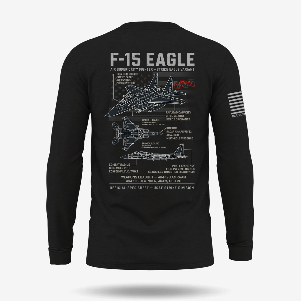 F-15 Eagle Schematic Long Sleeve