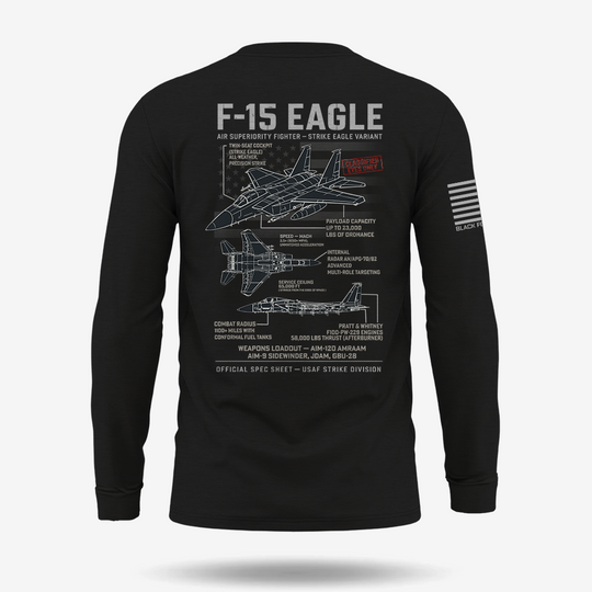 F-15 Eagle Schematic Long Sleeve