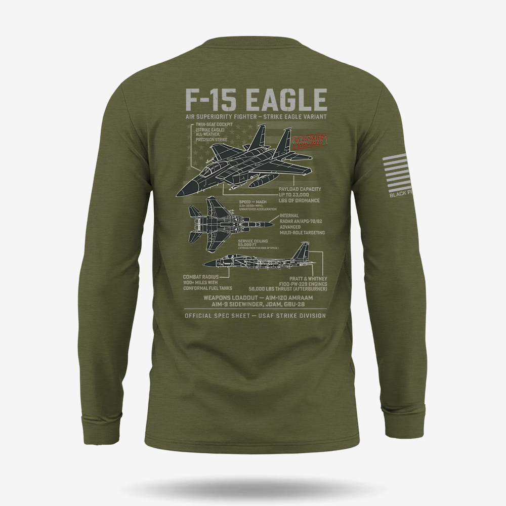 F-15 Eagle Schematic Long Sleeve
