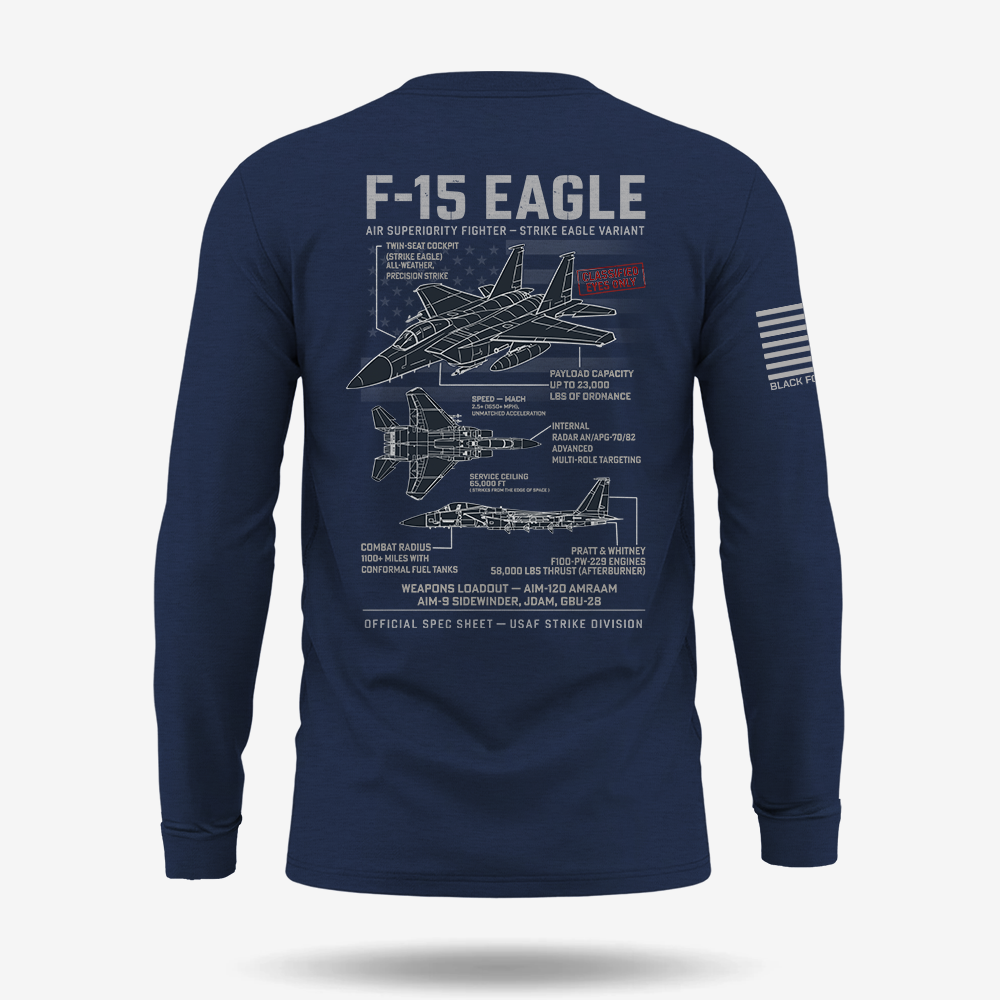 F-15 Eagle Schematic Long Sleeve