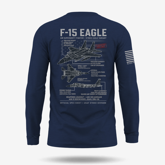 F-15 Eagle Schematic Long Sleeve