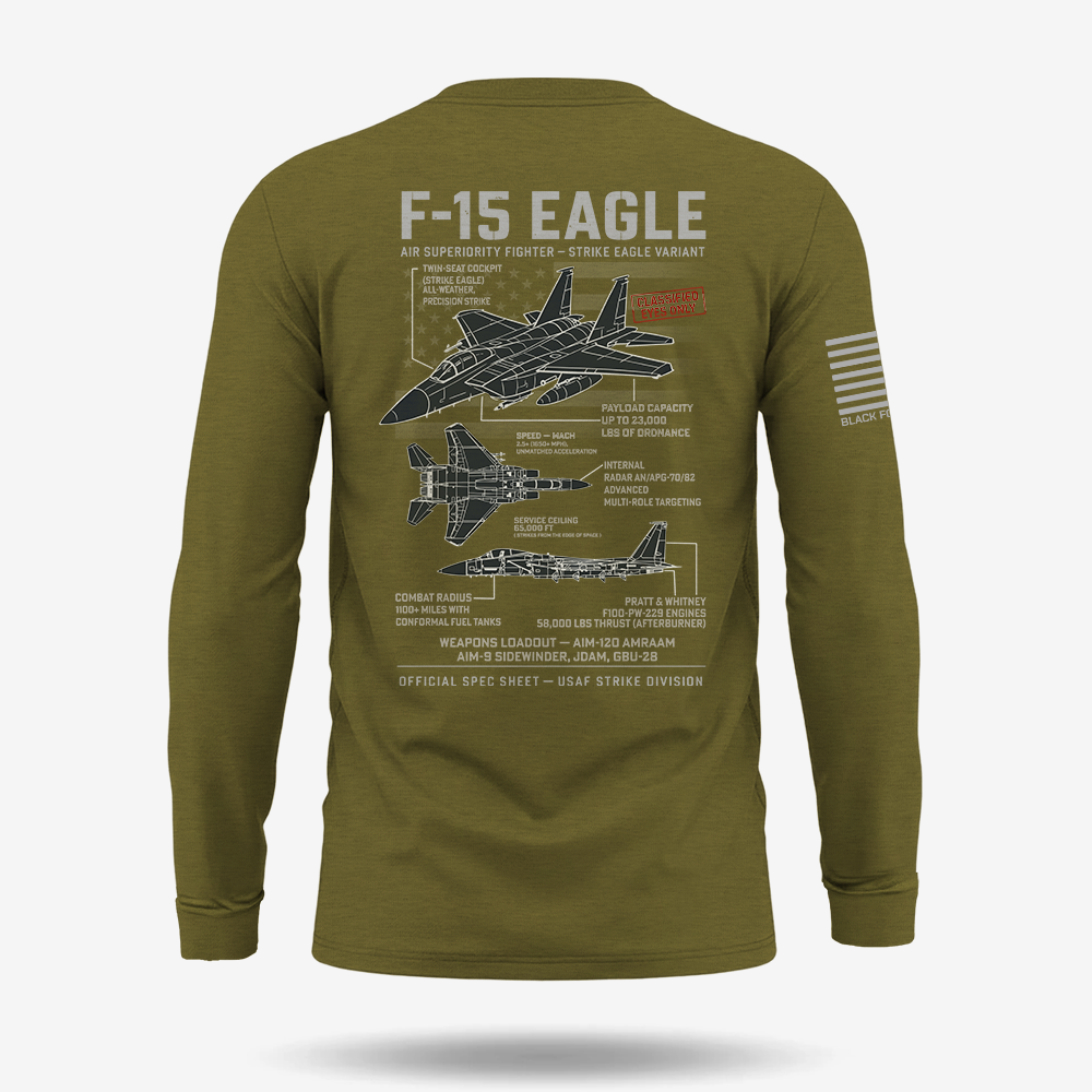 F-15 Eagle Schematic Long Sleeve